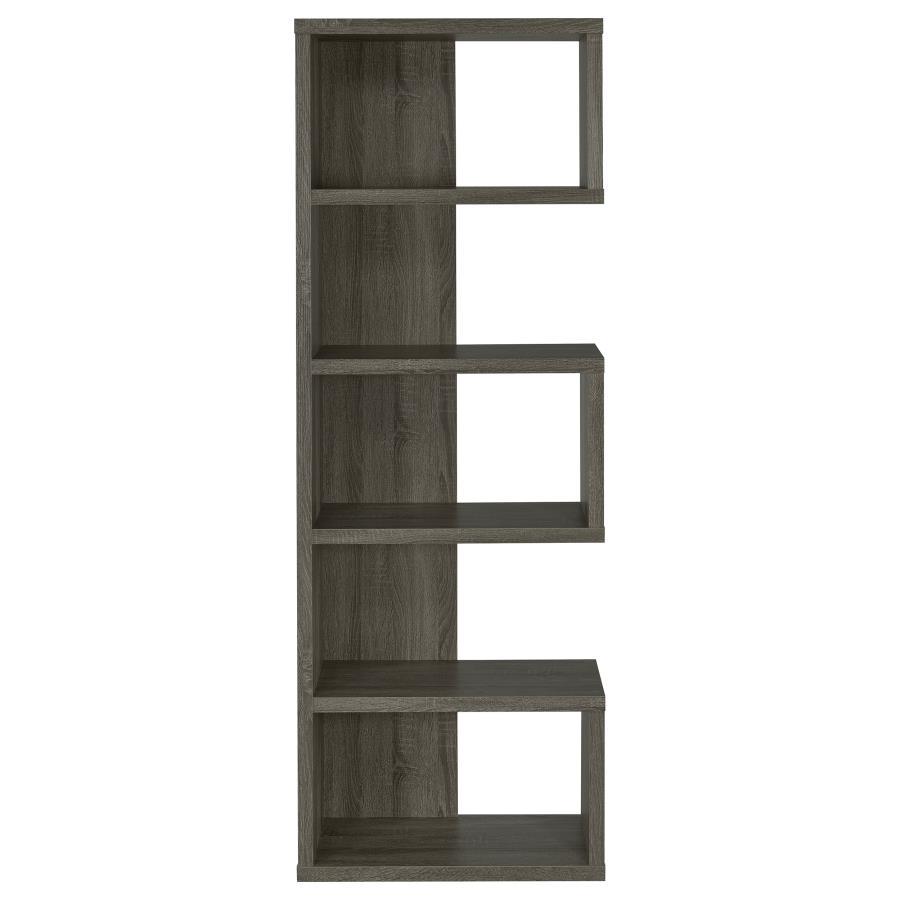 Joey - 5-Tier Alternating Boxes Bookcase