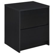 2-Drawer Nightstand with LED Motion Light & Dual USB Ports