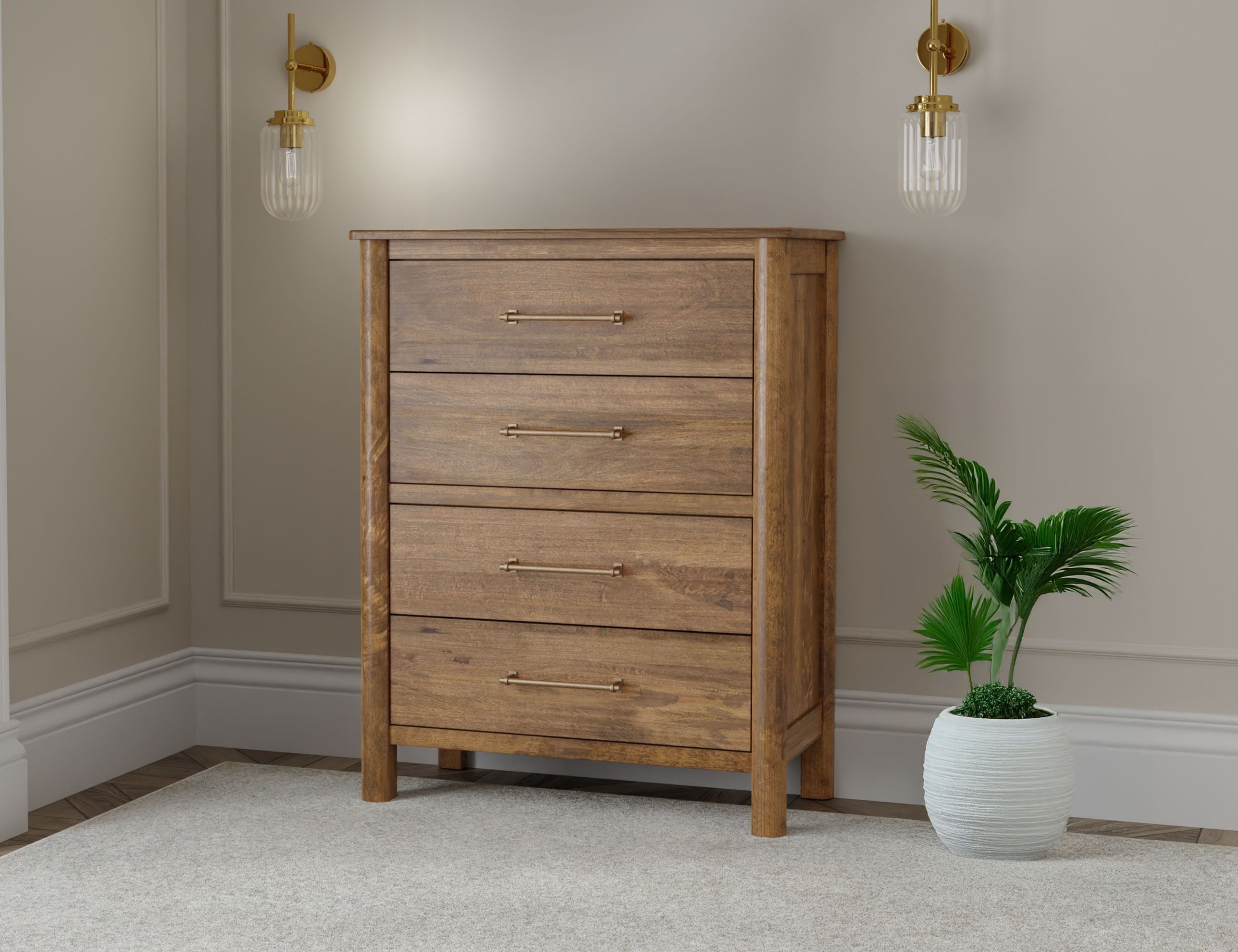 Olimpia Towny Brown 4-Drawer Chest