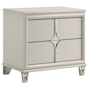 Olivia 2-Drawer Nightstand in Pearl White