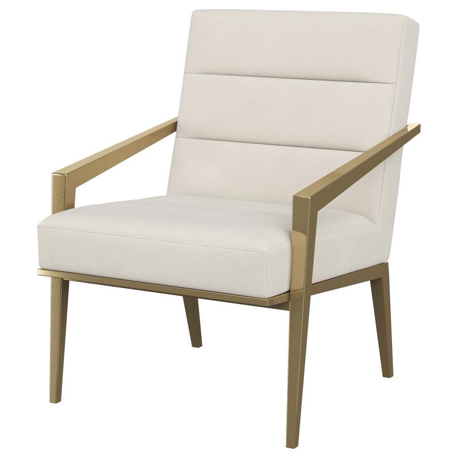 Kirra Upholstered Metal Arm Accent Chair