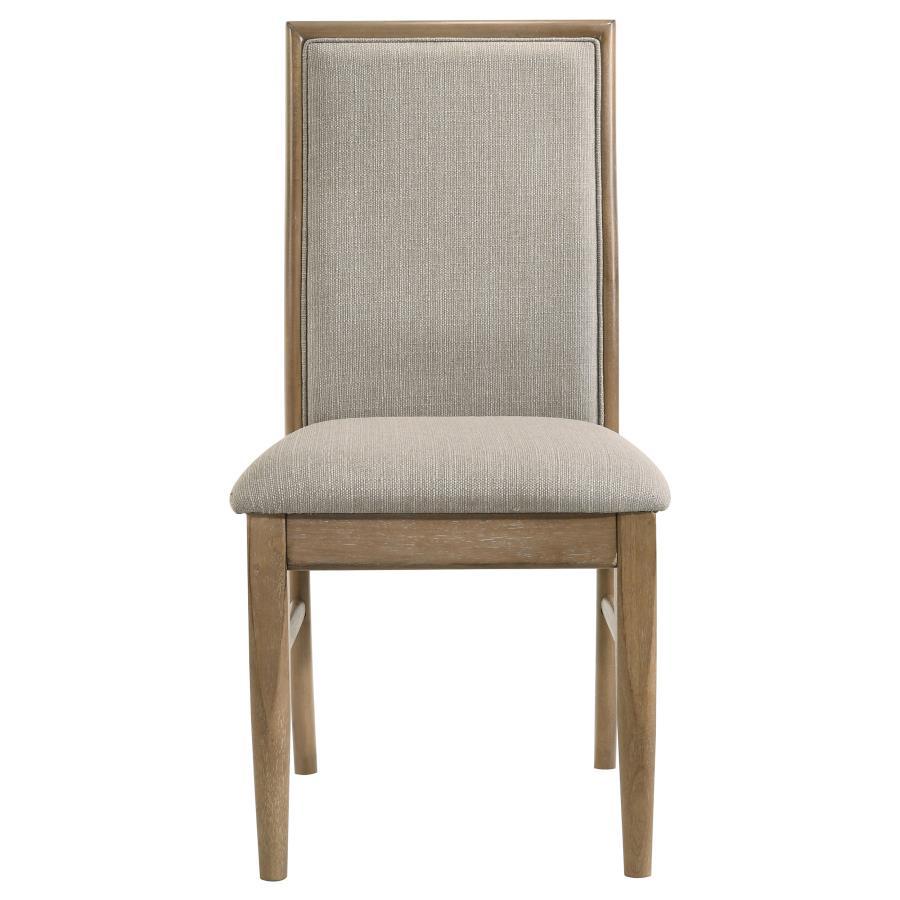 Dining Side Chairs with Linen-Like Wheat Fabric