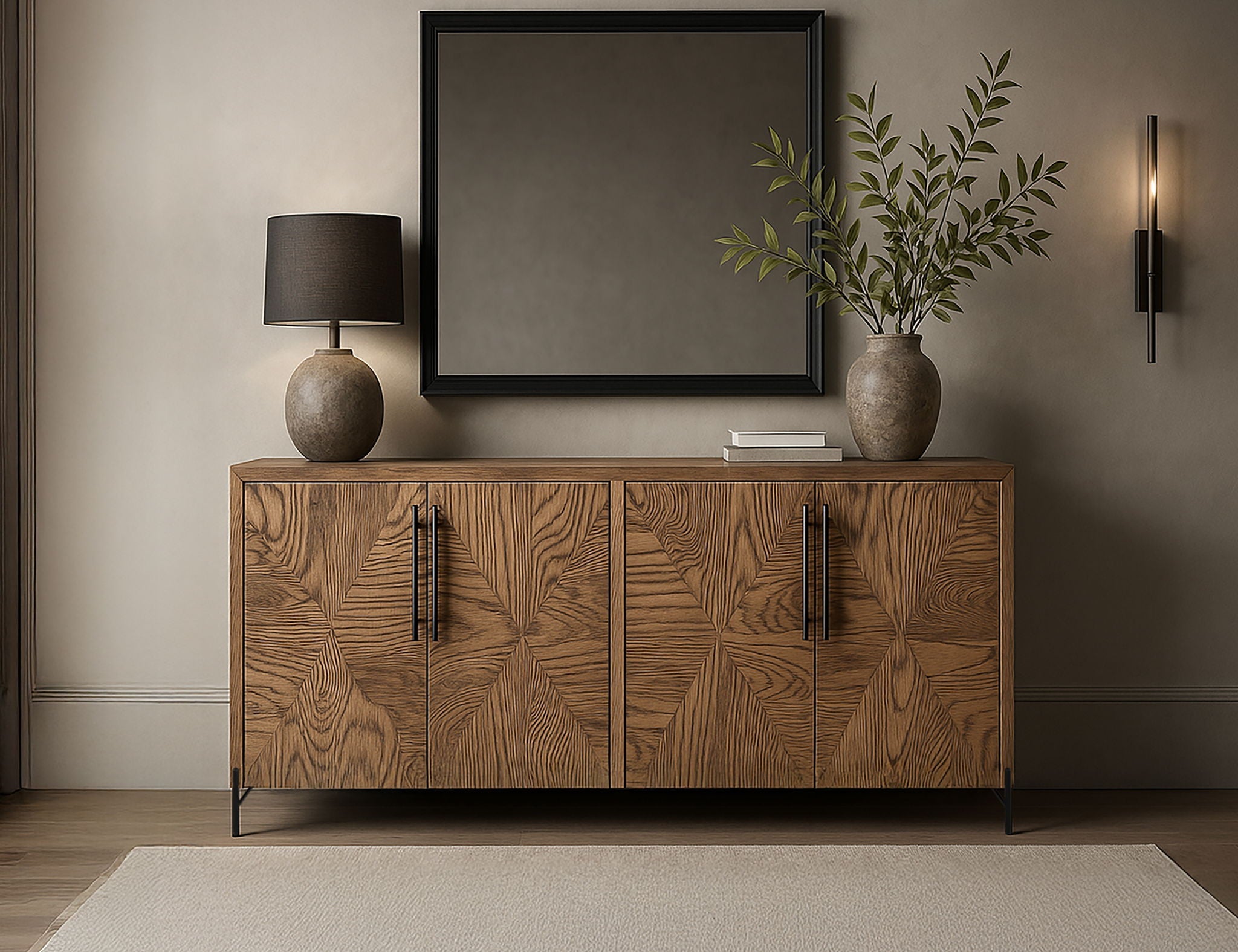 Verona 4-Door Console – Renwick Oak Brown