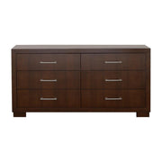 Jessica 6-Drawer Dresser in Cappuccino