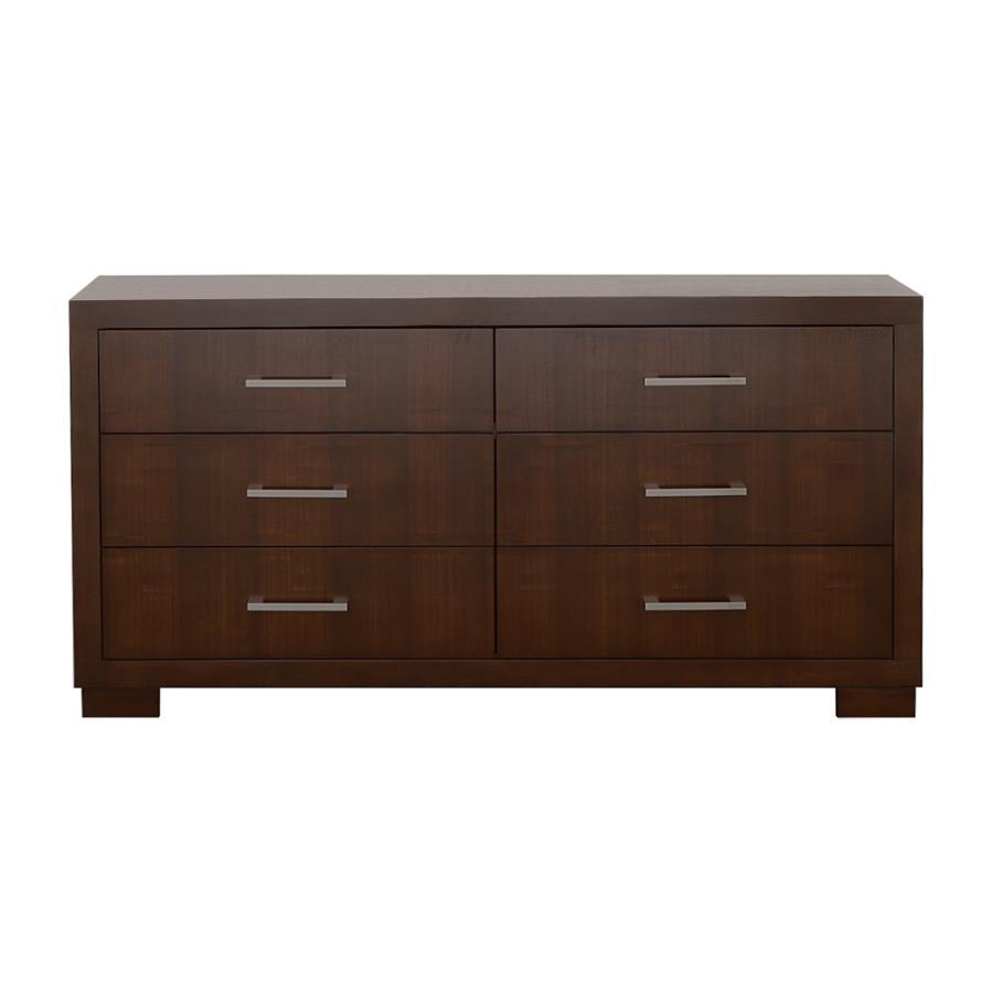Jessica 6-Drawer Dresser in Cappuccino