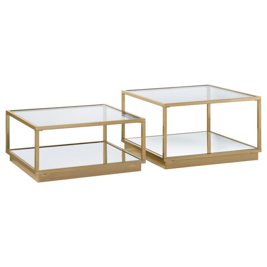 Renee 2 Piece Square Coffee Table Set