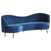 Upholstered Channel Tufted Sofa with Mid-Century
