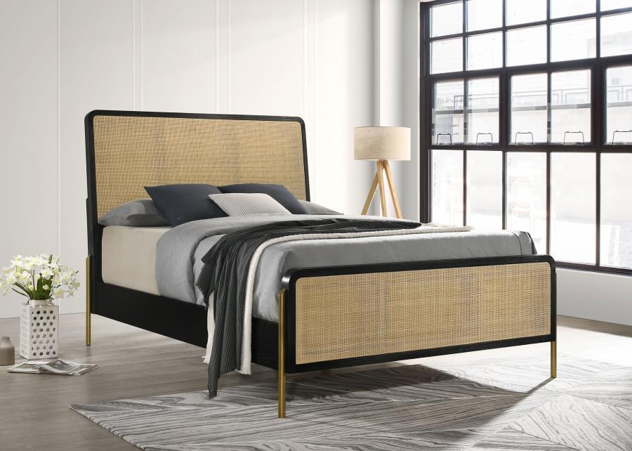 Arini Eastern King Rattan Panel Bed