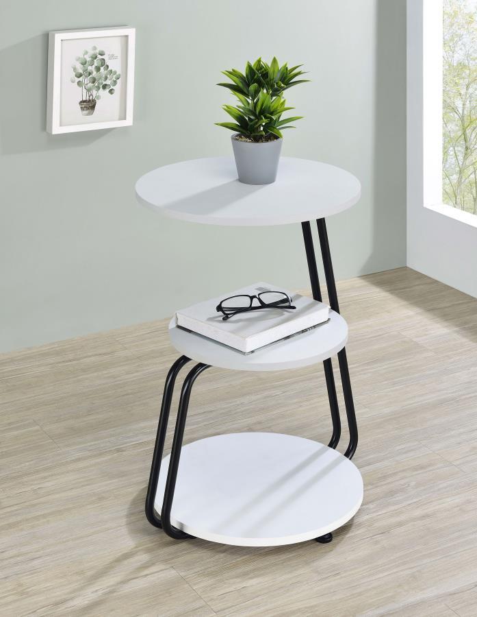 Hilly 3-Tier Round Accent Side Table