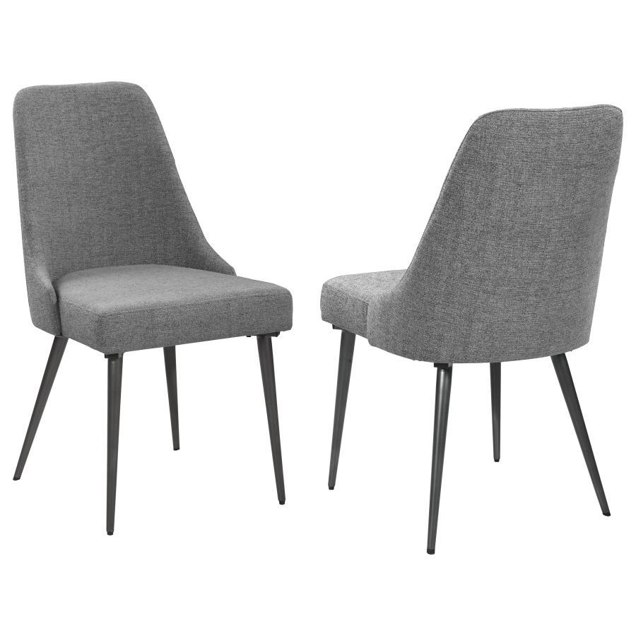 Alan Fabric Upholstered Dining Side Chair (Set of 2)