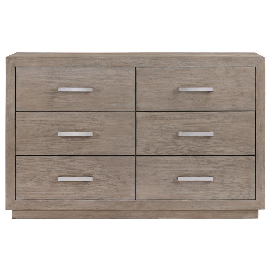 Kenora - 6-Drawer Dresser in Barley Brown Finish
