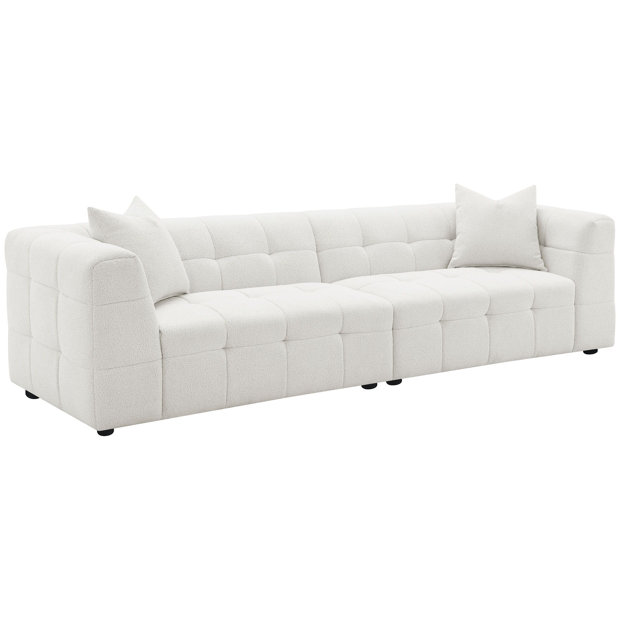 Everly Boucle Upholstered Extra Long Sofa