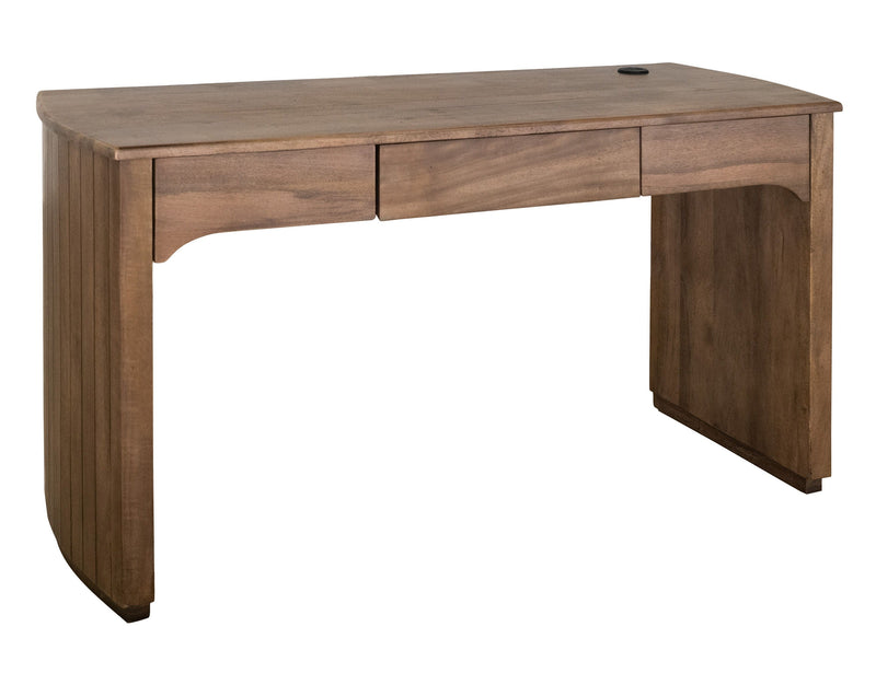 ezquite Desk – Handcrafted Mango Wood 3-Drawer Workspace