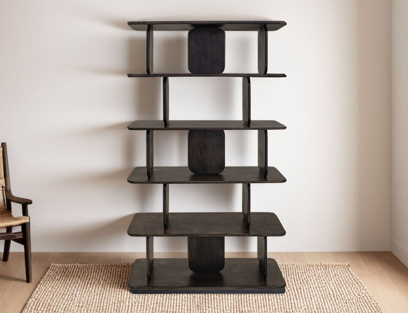 Mezquite 5-Shelf Bookcase – Brown