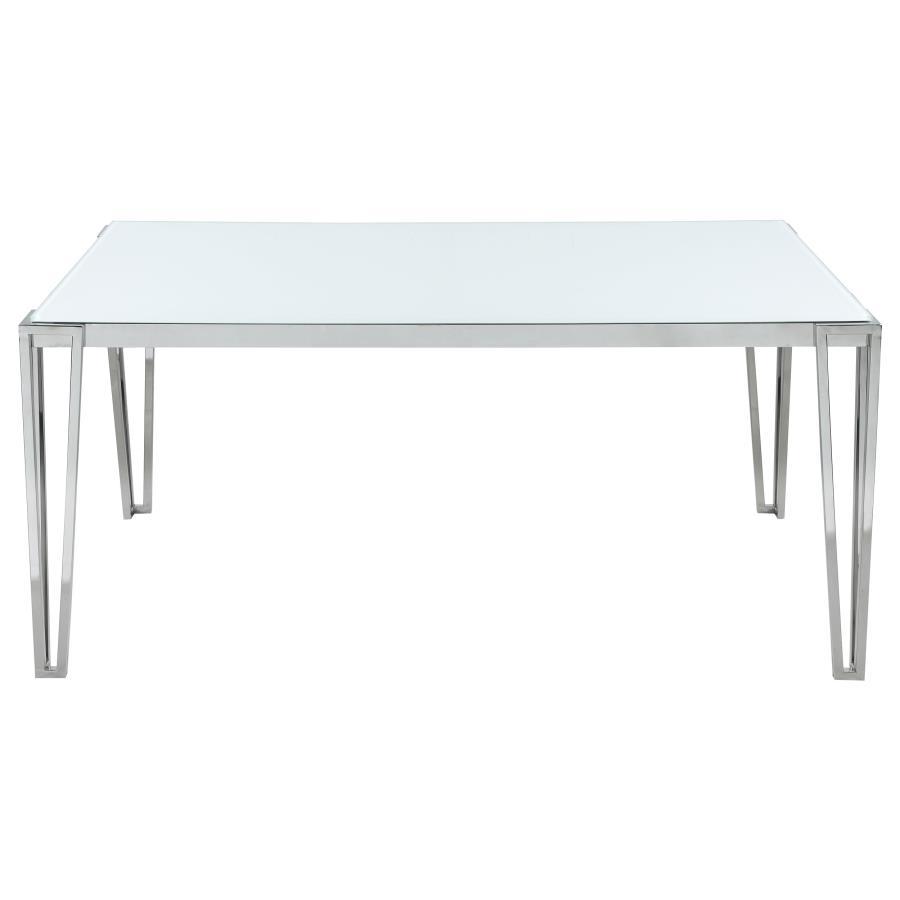 Pauline Rectangular Glass Top Dining Table