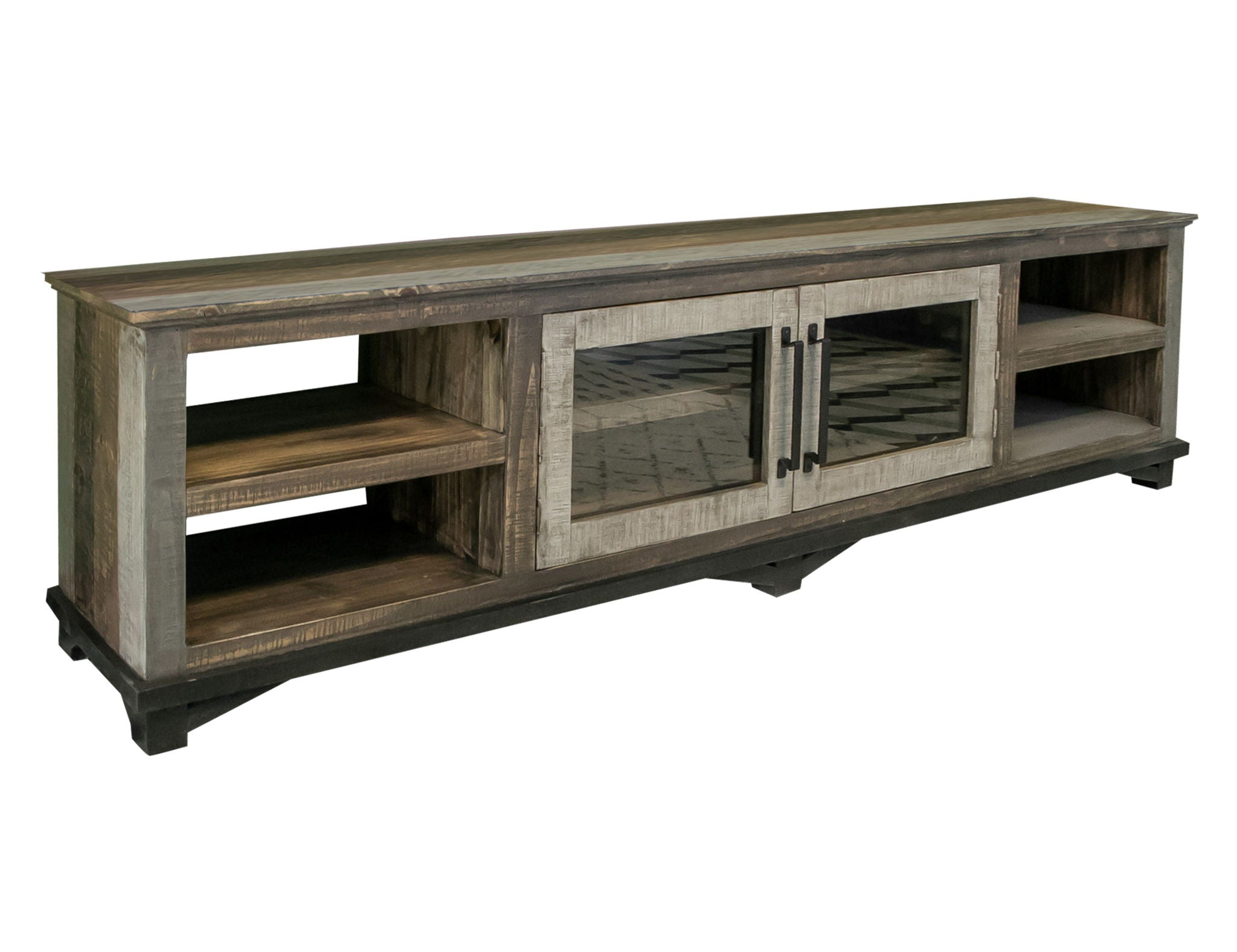 Loft - TV Stand - 2 Door 93" TV Two Tone Gray / Brown