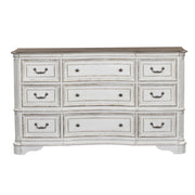 Liberty Furniture Magnolia Manor 9 Drawer Dresser Antique White – Lowest Price at VBU Furniture