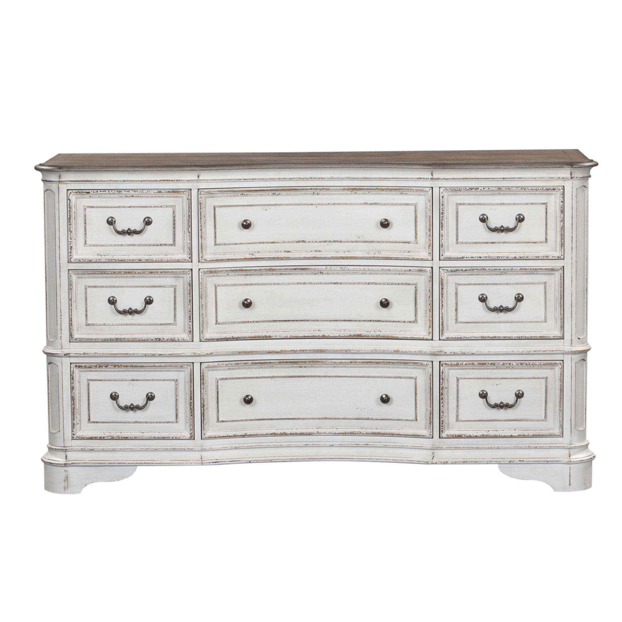 Liberty Furniture Magnolia Manor 9 Drawer Dresser Antique White – Lowest Price at VBU Furniture