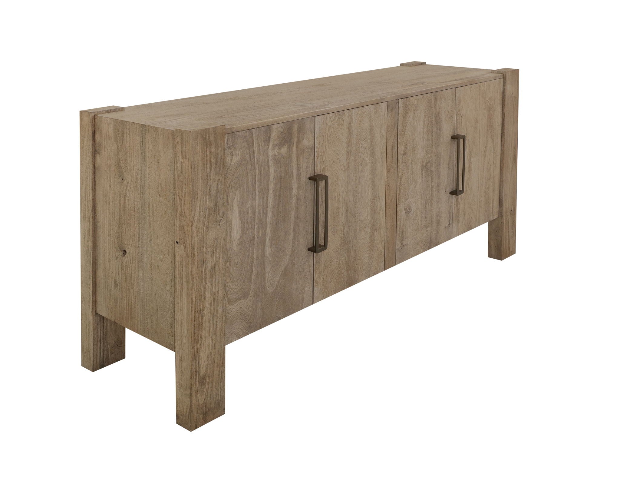 Luma Console in Sand Brown Melina Wood with 4 Doors