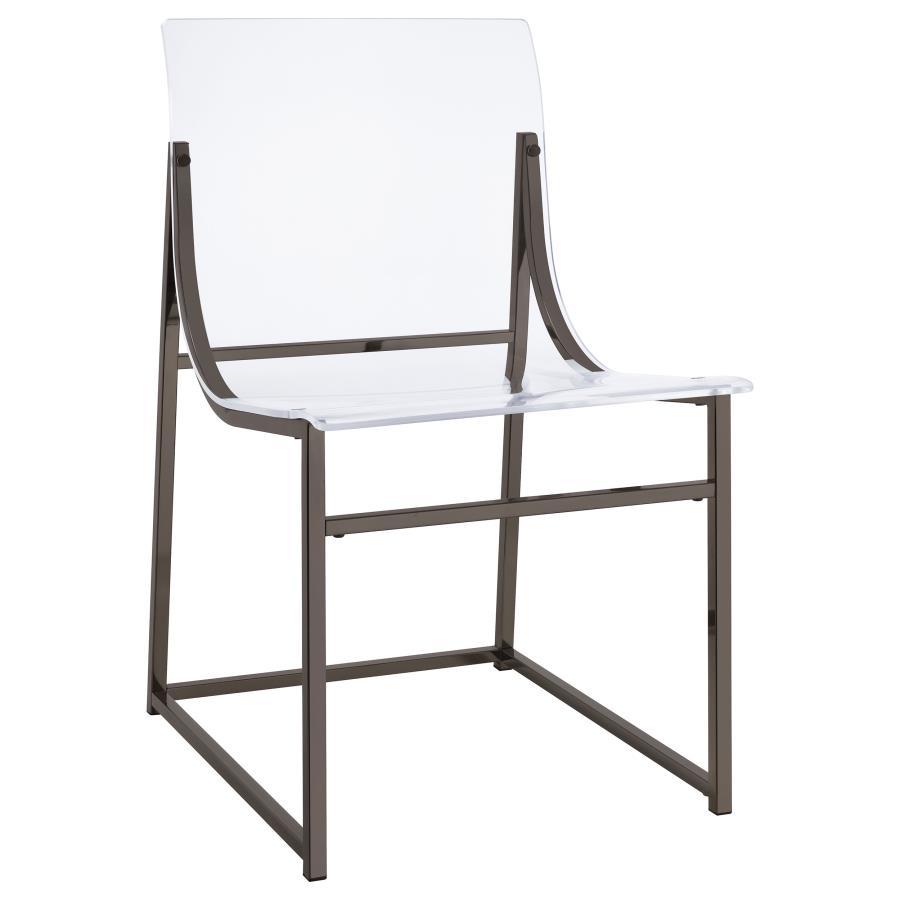 Adino 2-Piece Acrylic Dining Side Chair Set