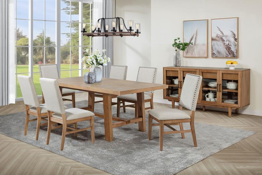 Middleton Extension Leaf Dining Set With Upholstered Chairs