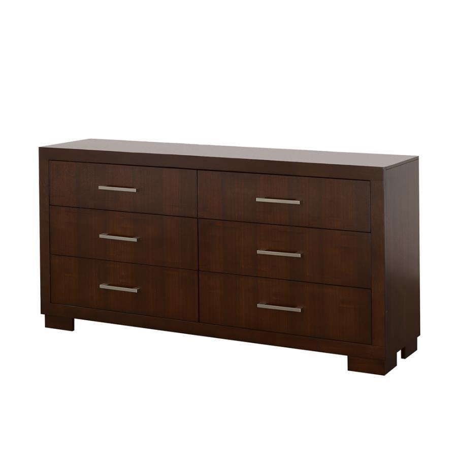 Jessica 6-Drawer Dresser in Cappuccino