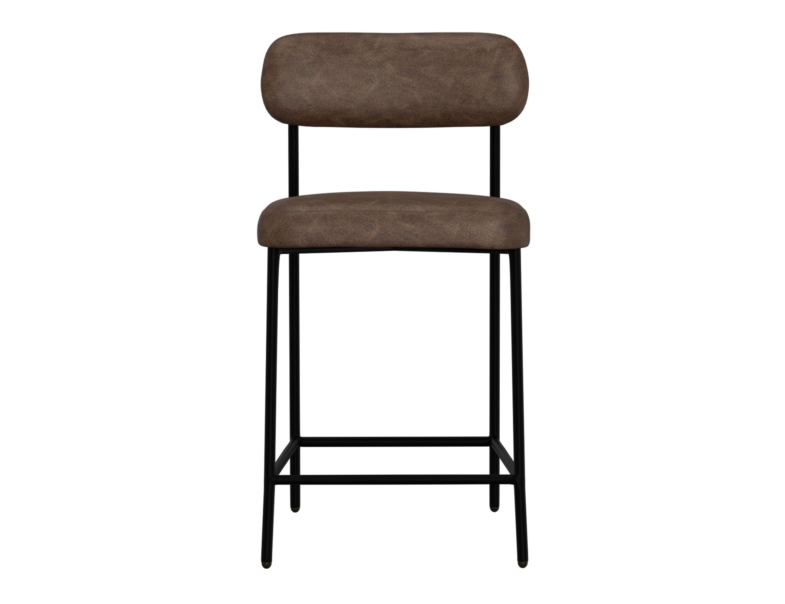Upholstered Barstools with Wooden Frame & Metal Base - Seating - Bar Stool