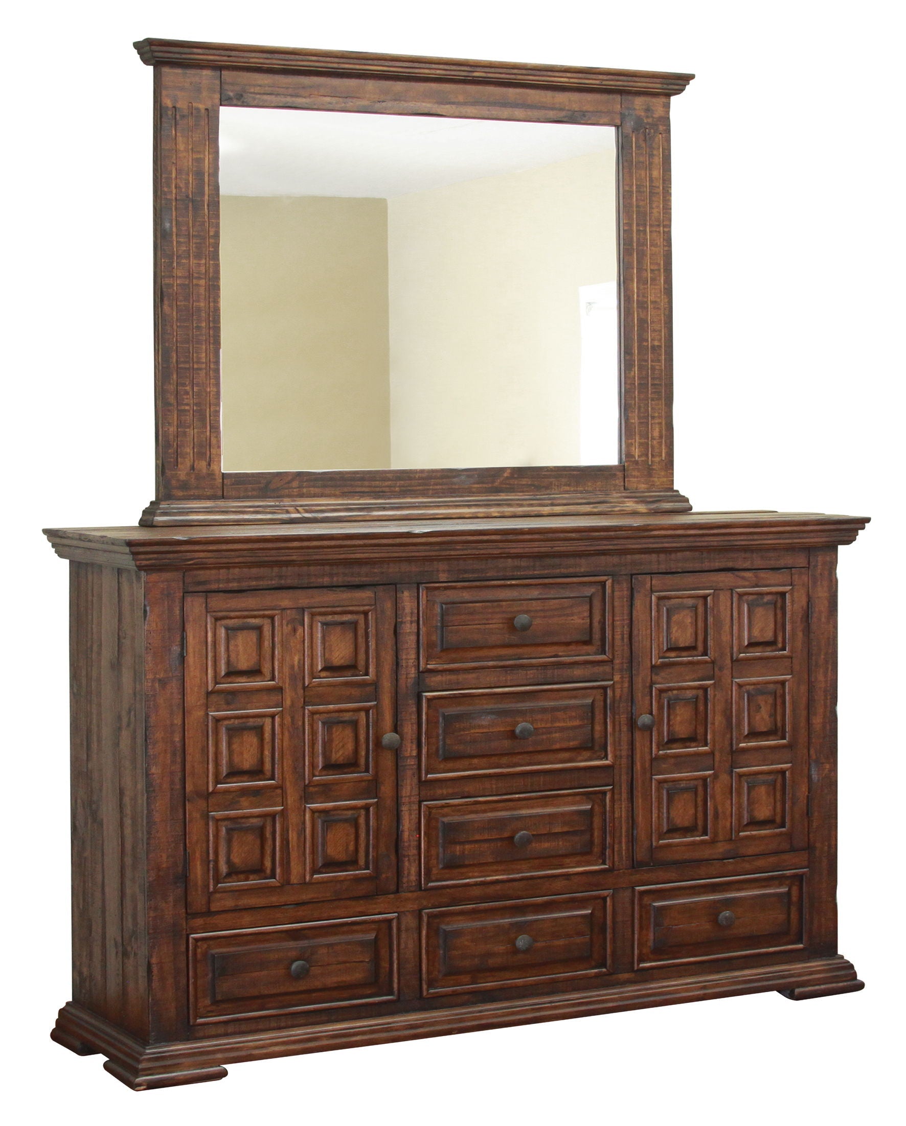 Terra Transitional Bedroom Mirror Solid Pine