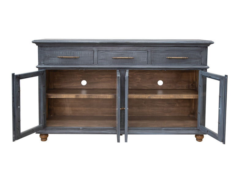 Vintage 3 Drawer 4 Door Console