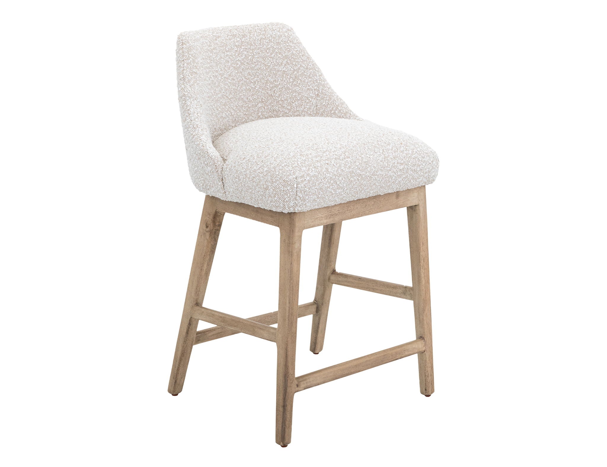 Emma Upholstered Barstool with Wooden Frame