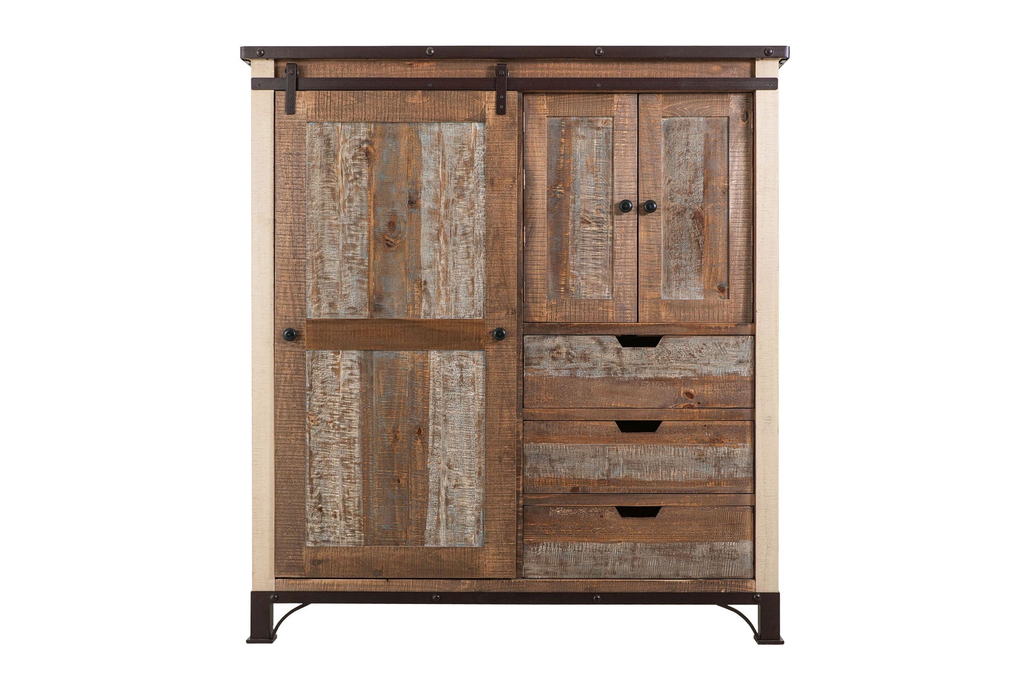Antique - Сhest With 3 Drawers - Multicolor