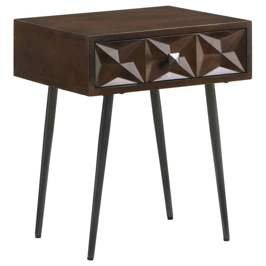 Ezra 1-Drawer Rectangular Accent Side Table