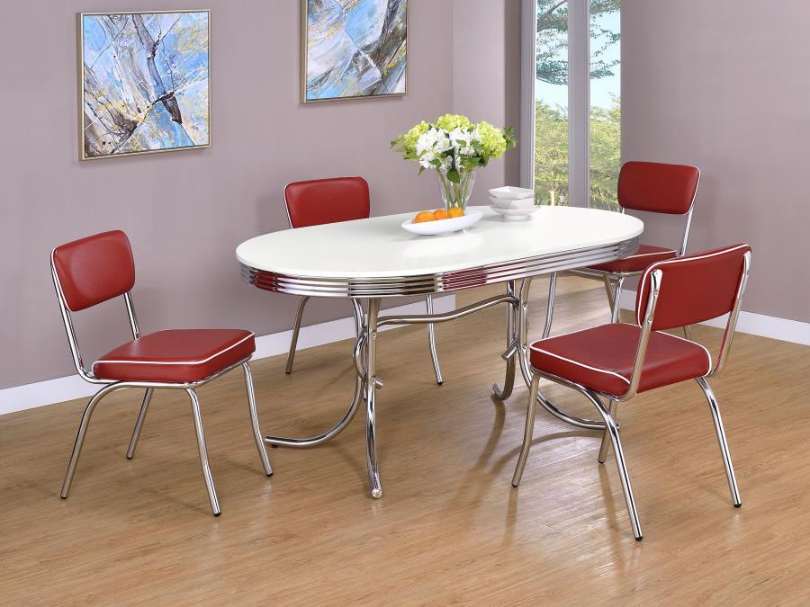 Retro 5-Piece Oval Dining Set