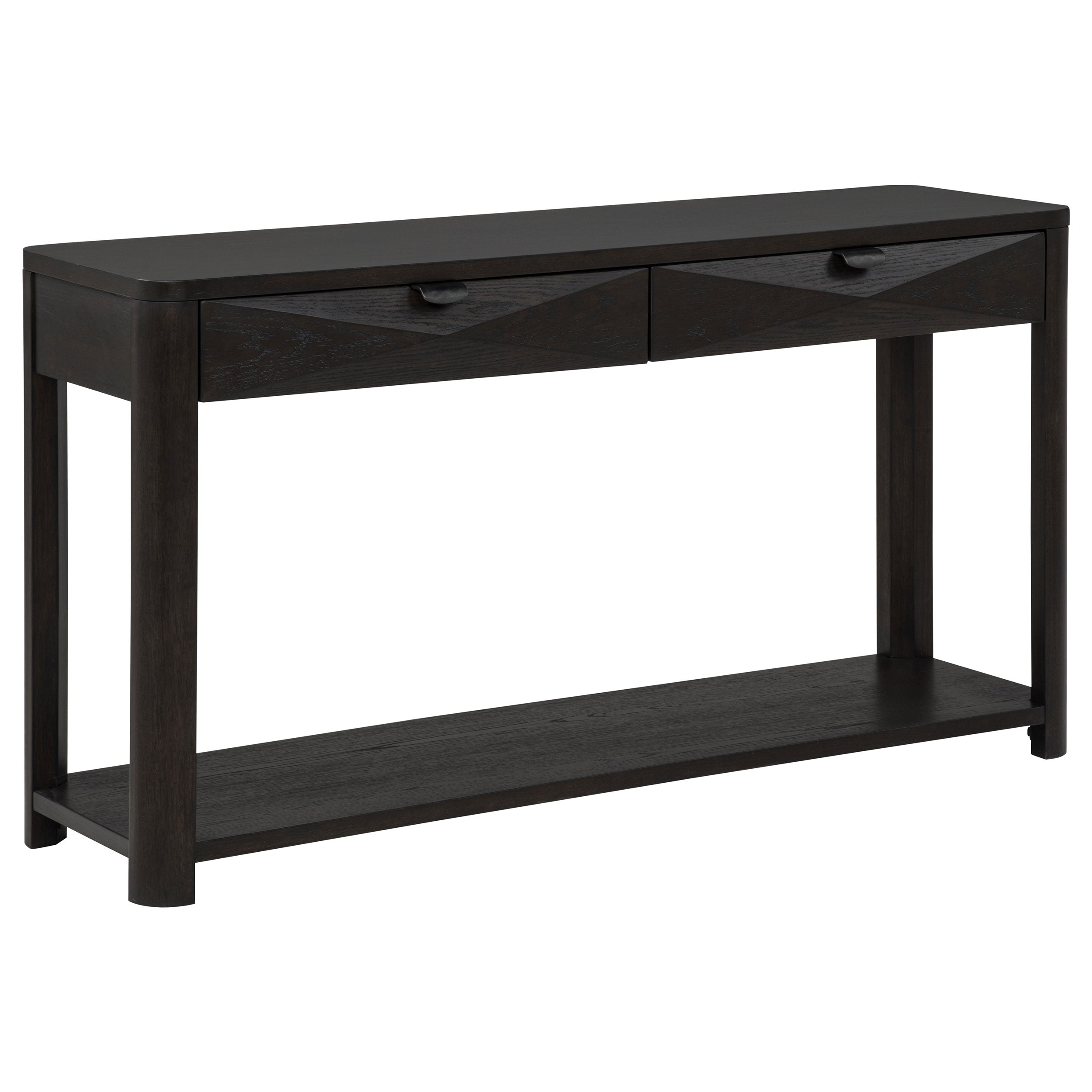 Marcelo Contemporary Faceted Drawer Light Elm Sofa Console Table
