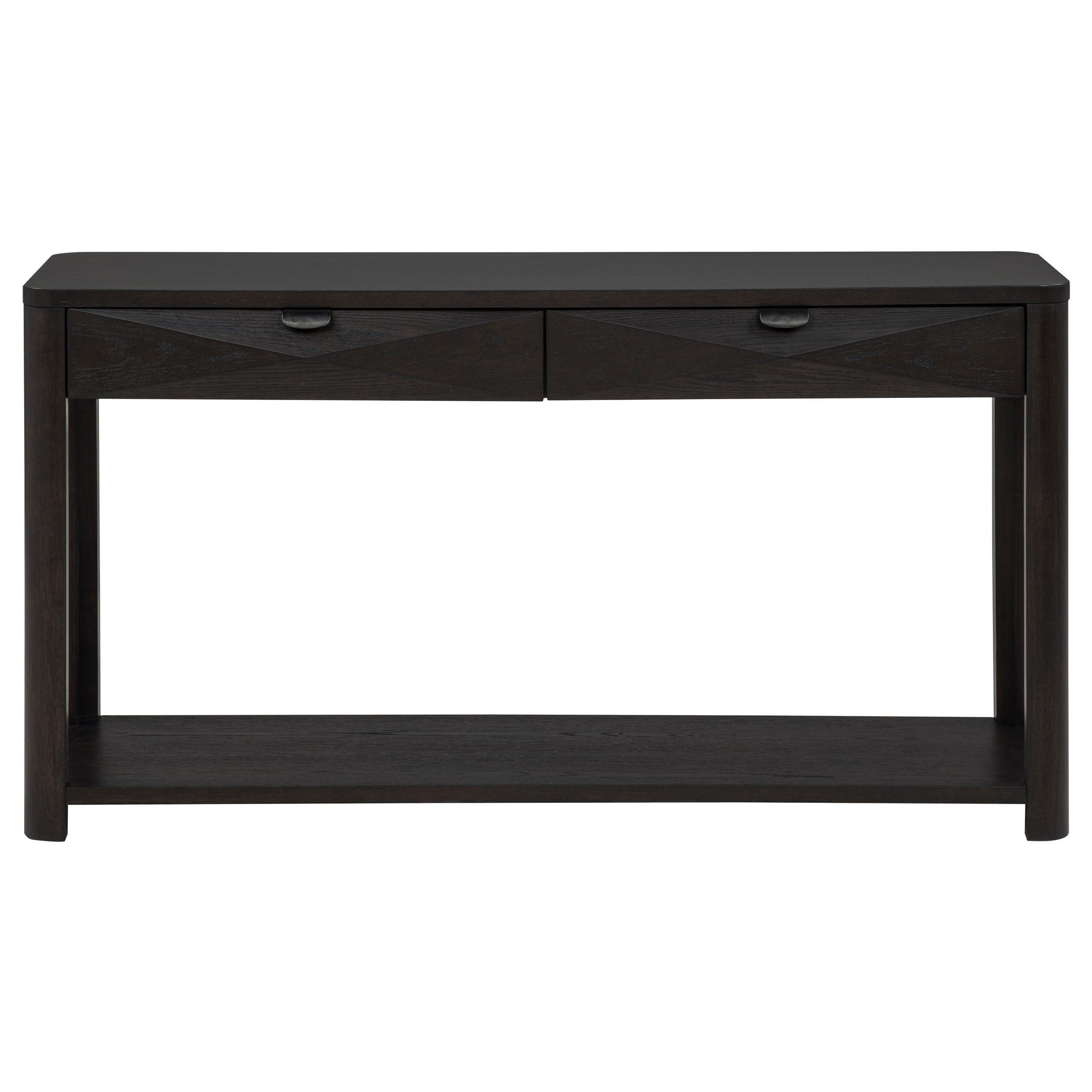 Marcelo Contemporary Faceted Drawer Light Elm Sofa Console Table
