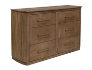 Mezquite 6 Drawer Dresser in Brown