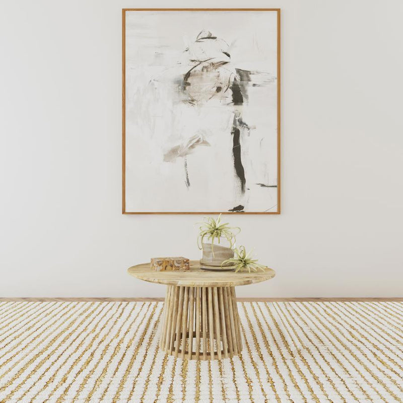 Touhy - Round Solid Wood End Side Table