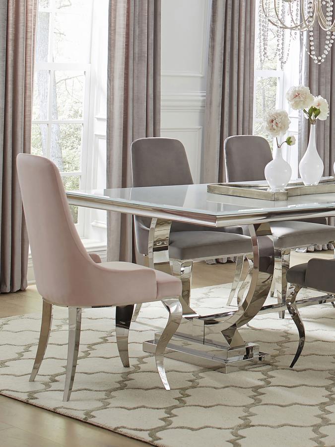 Antoine Velvet Upholstered Dining Side Chair Set of 2