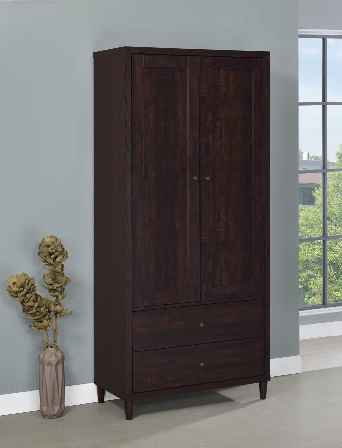 Tobacco 2-Door Tall Accent Storage Cabinet