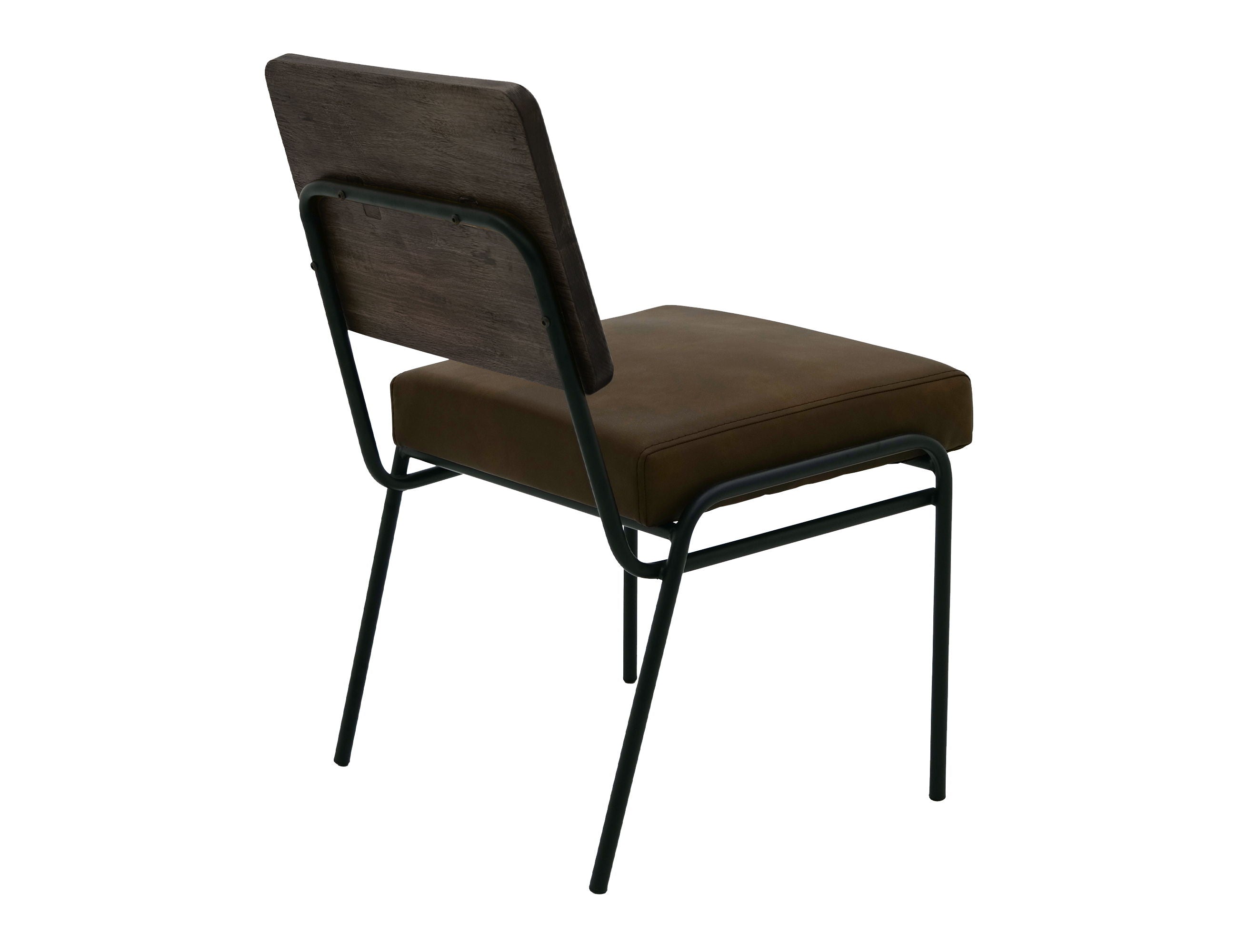 Balam Upholstered Seat & Metal Base Chair Set of 2