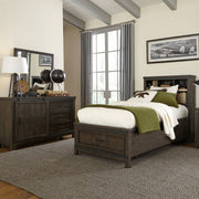 Thornwood Hills Bookcase Bed, Dresser & Mirror Set