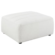 Sunny Square Upholstered Ottoman in Natural or Dark Charcoal