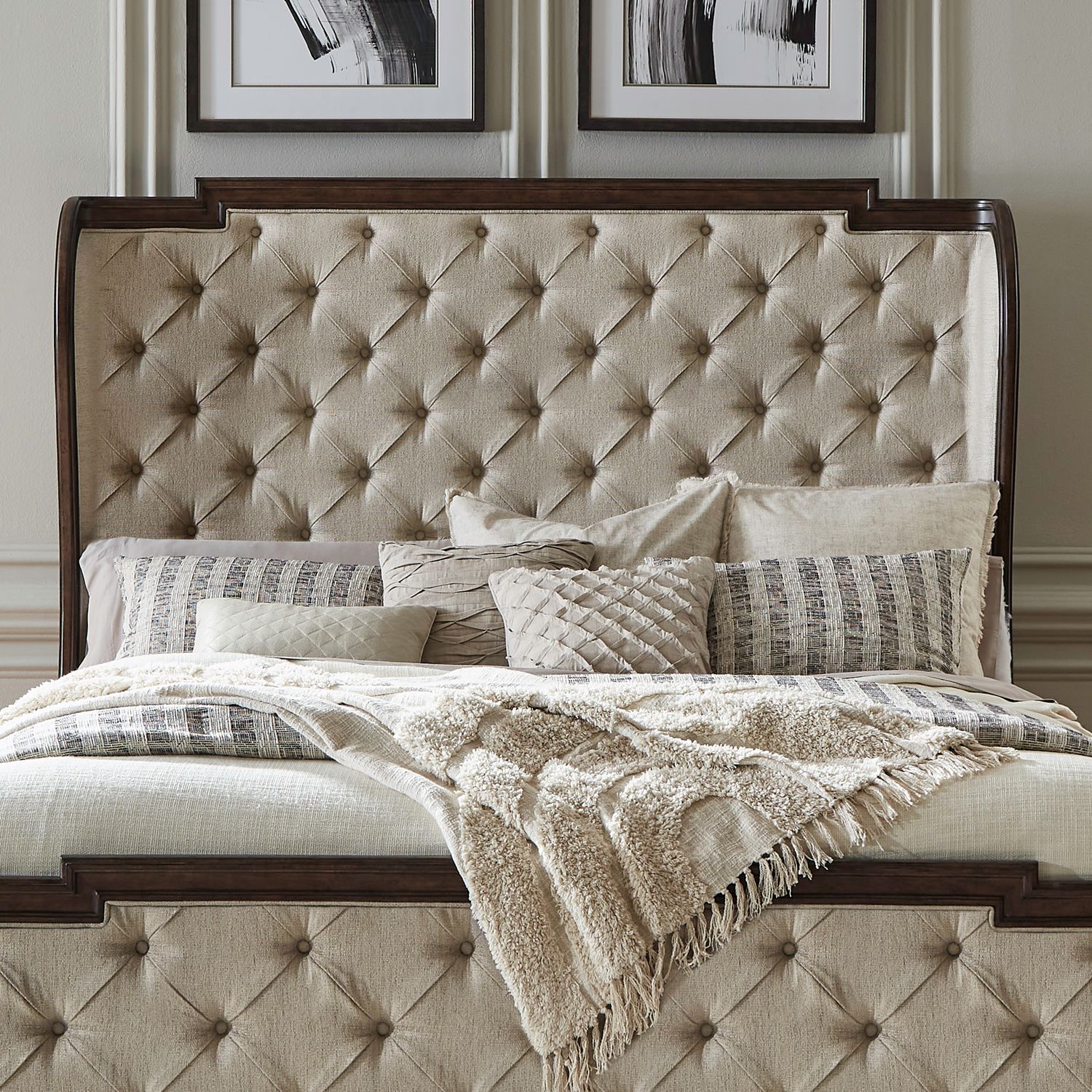 Provence Park Upholstered Shelter Headboard