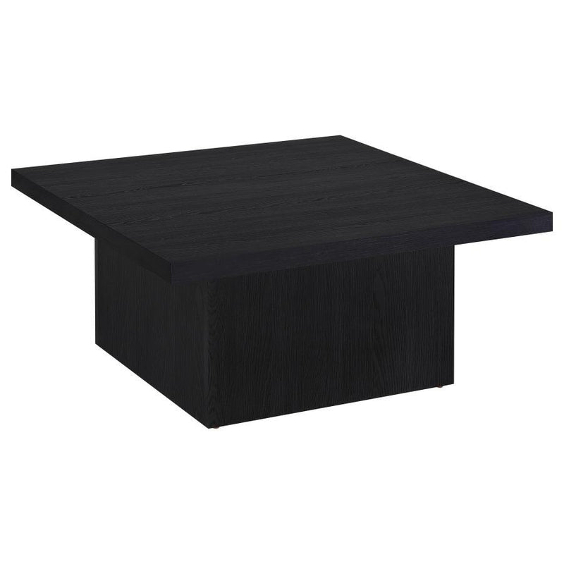 Rustic Mango Wood Square Table with Sturdy Block Base