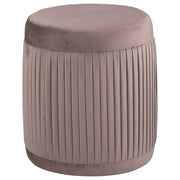 Tovar - Round Upholstered Ottoman Mauve