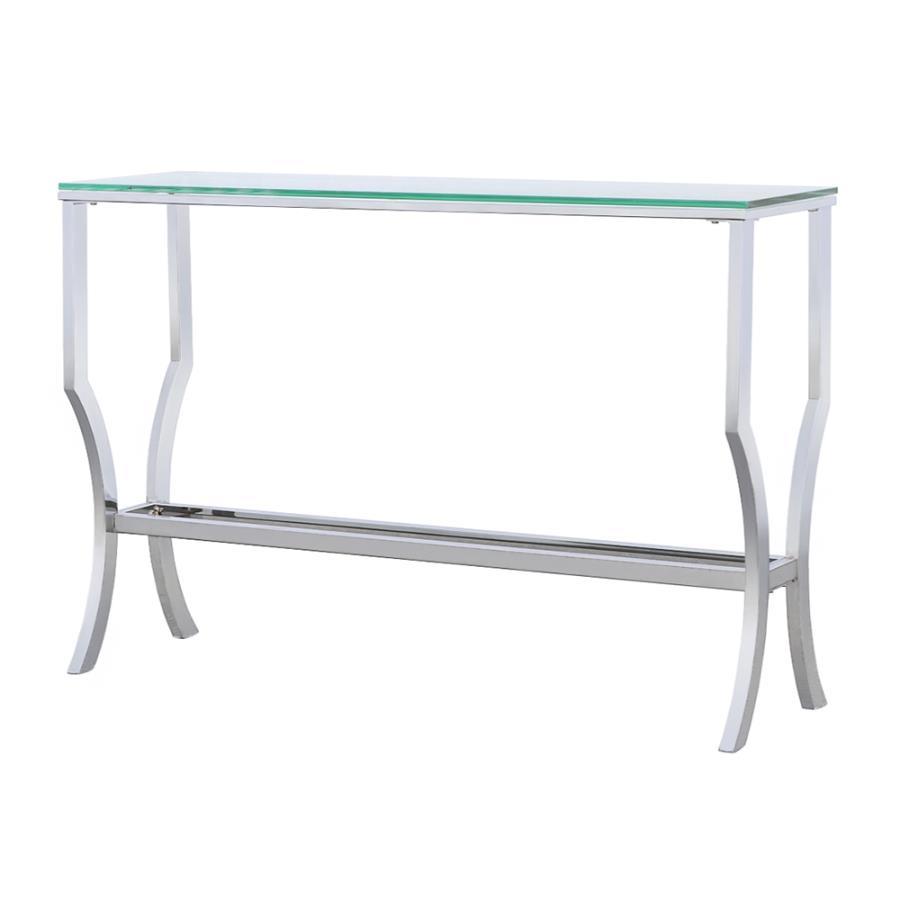 Square Glass Top Side End Table with Chrome Base