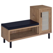 Teller - 1-Door Entryway Shoe Storage Bench with Cushion