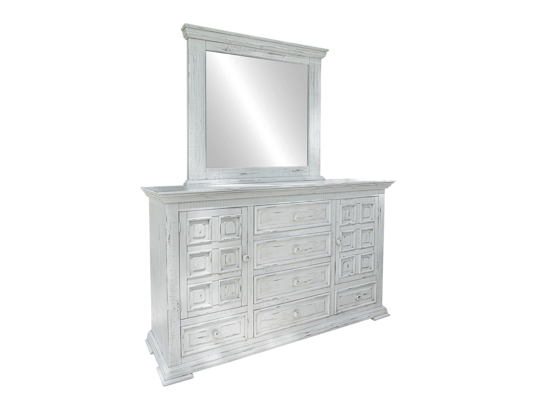 Terra Transitional Bedroom Mirror Solid Pine