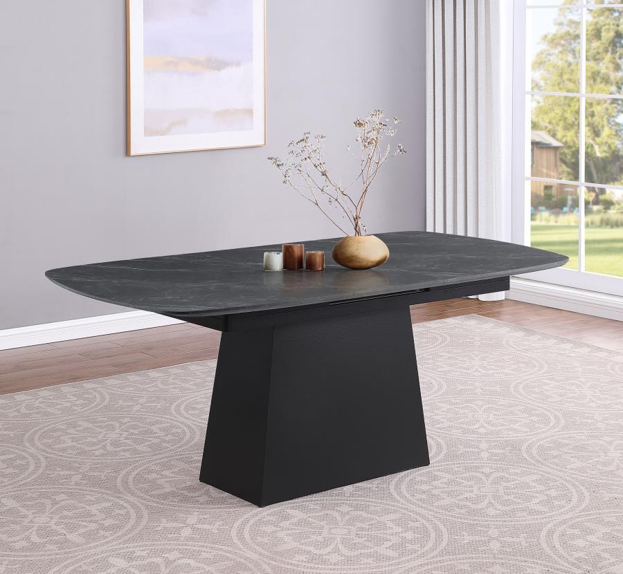 Potero Faux Marble Extension Leaf Dining Table