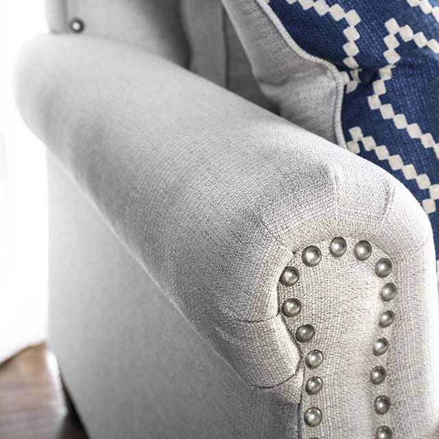 Giovanni Beige/Blue Sofa